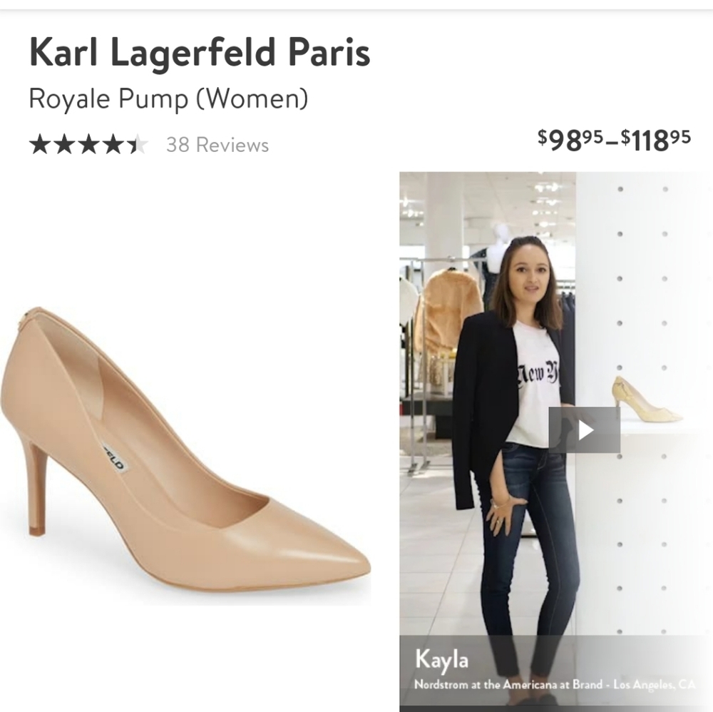 Karl Lagerfeld Paris Nude Heels